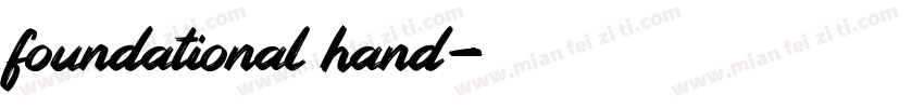 foundational hand字体转换